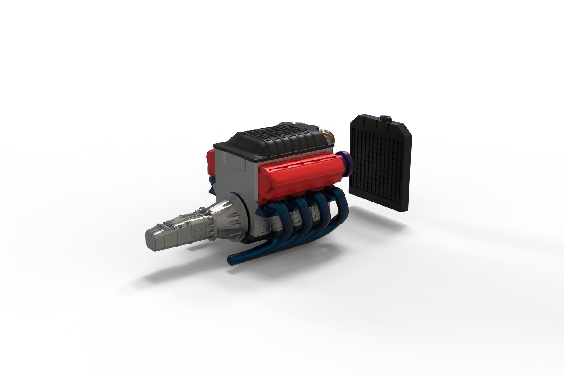 3D printable model ENGINE rccar or truck 3D print model_17