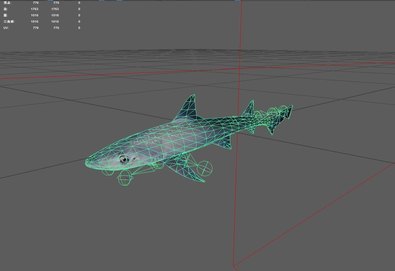 Shark Low-poly 3D model_6