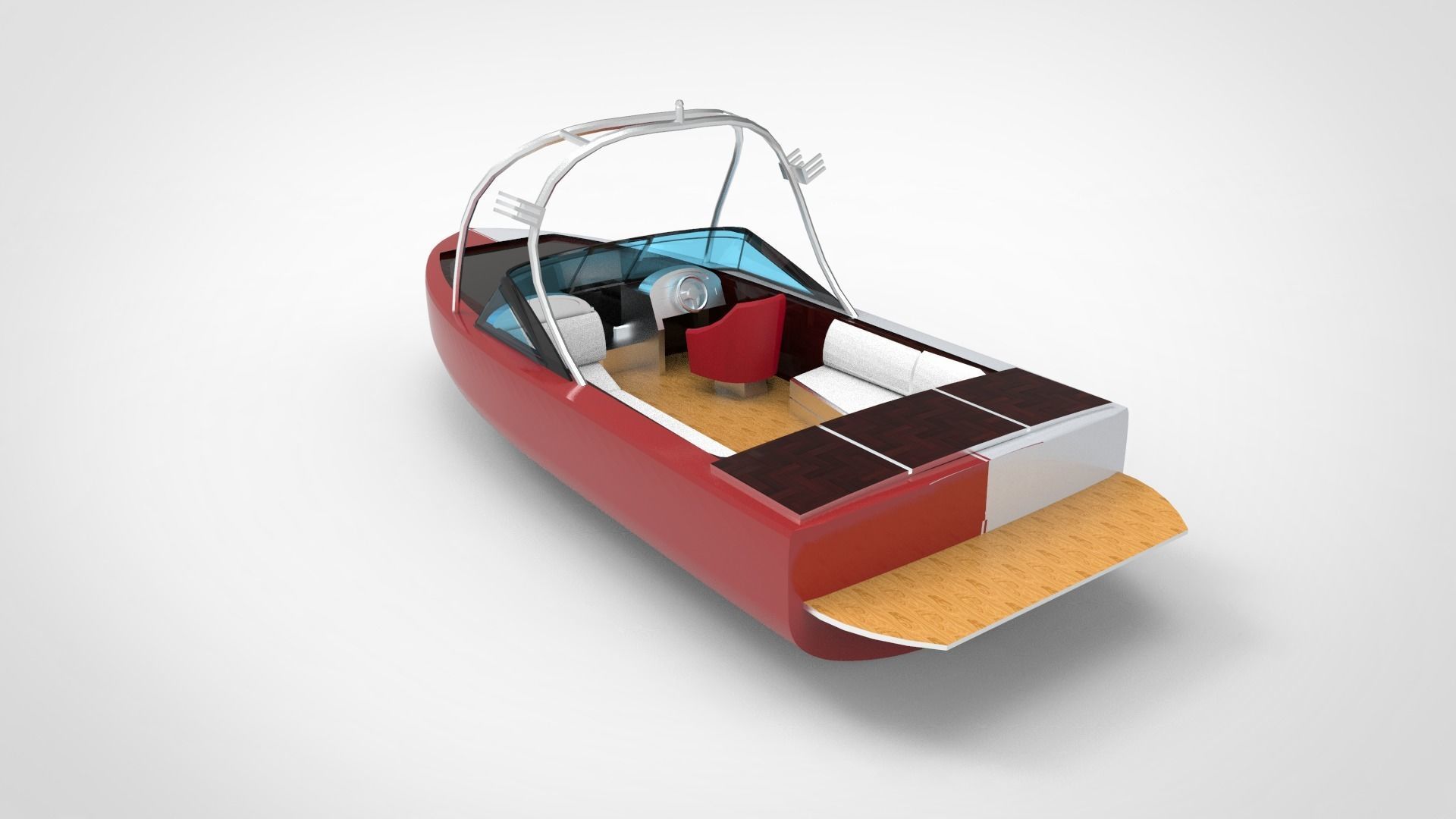recreational boat 3D model_4