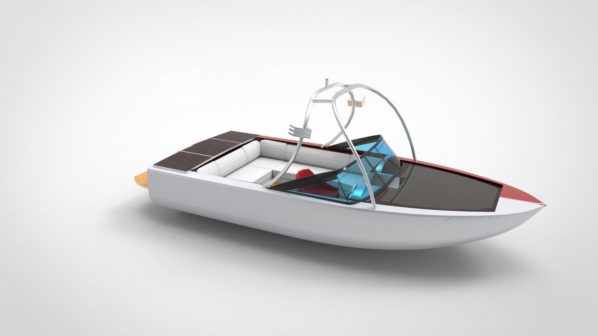recreational boat 3D model_3