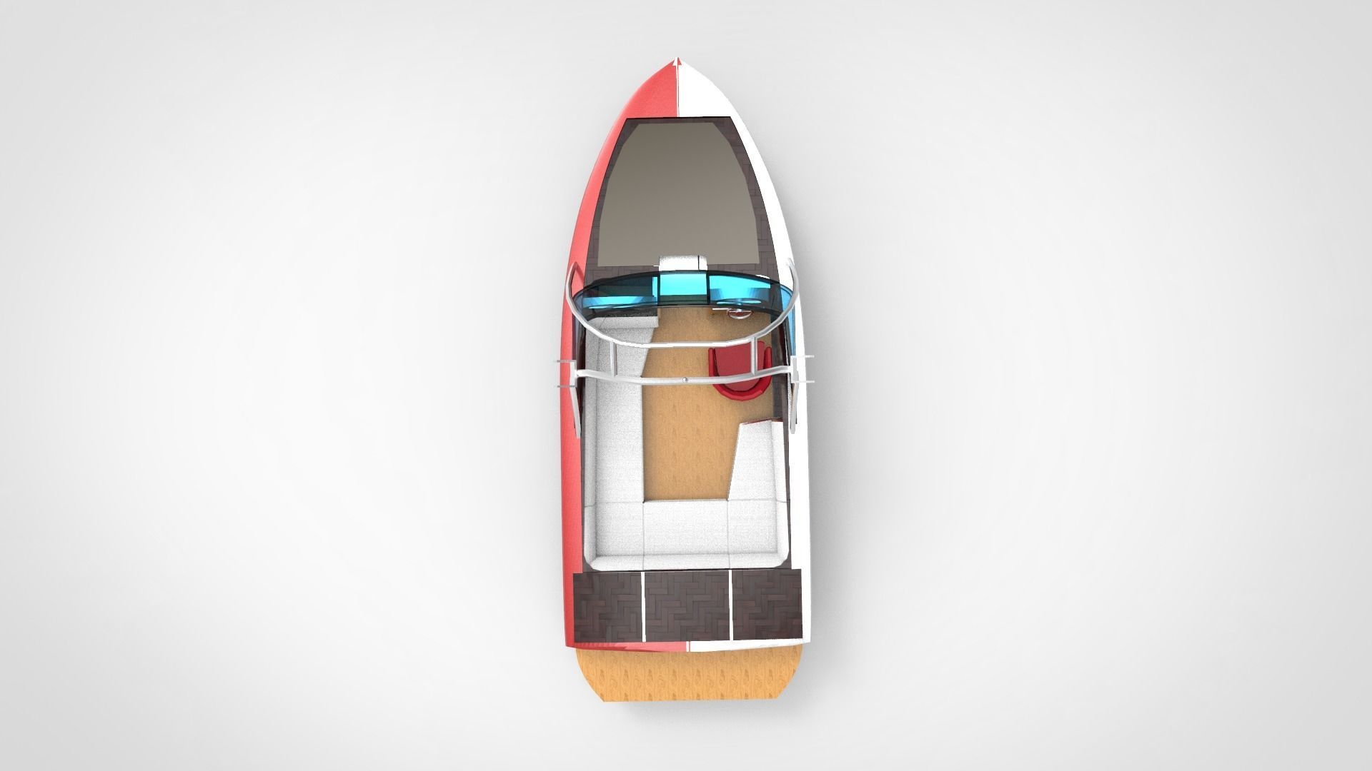 recreational boat 3D model_2