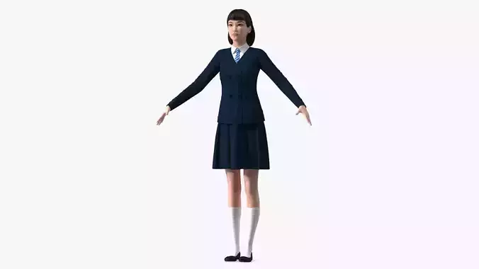 Chinese Schoolgirl T-pose