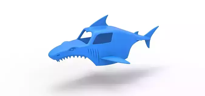 Shark shell for monster truck Scale 1 to 25