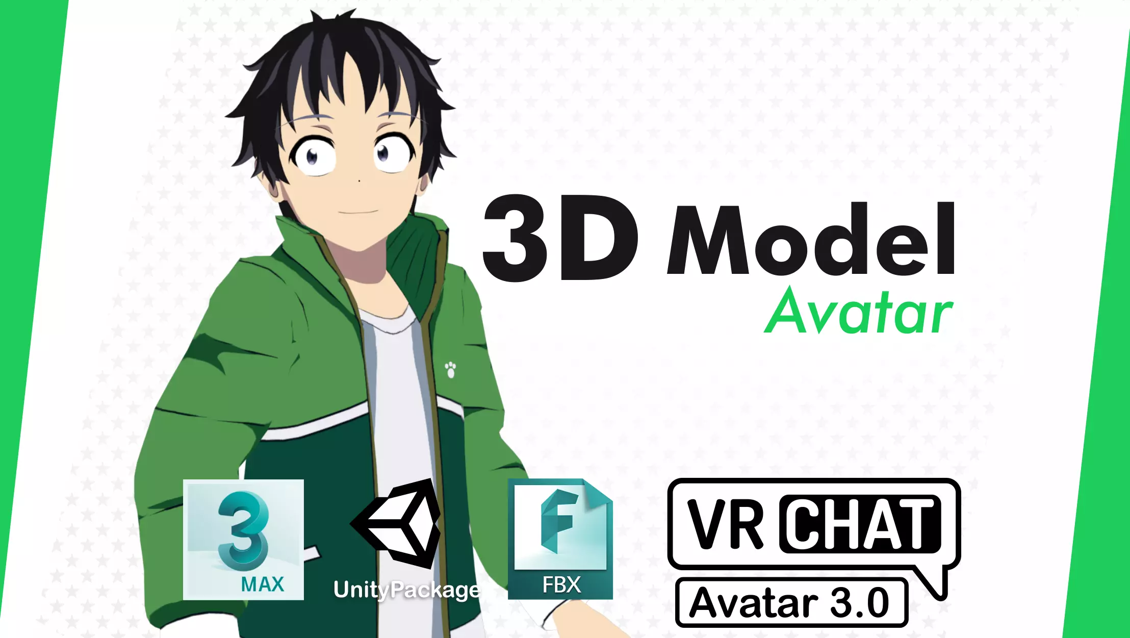 Akira zom 100 VRChat Avatar 3D model_0