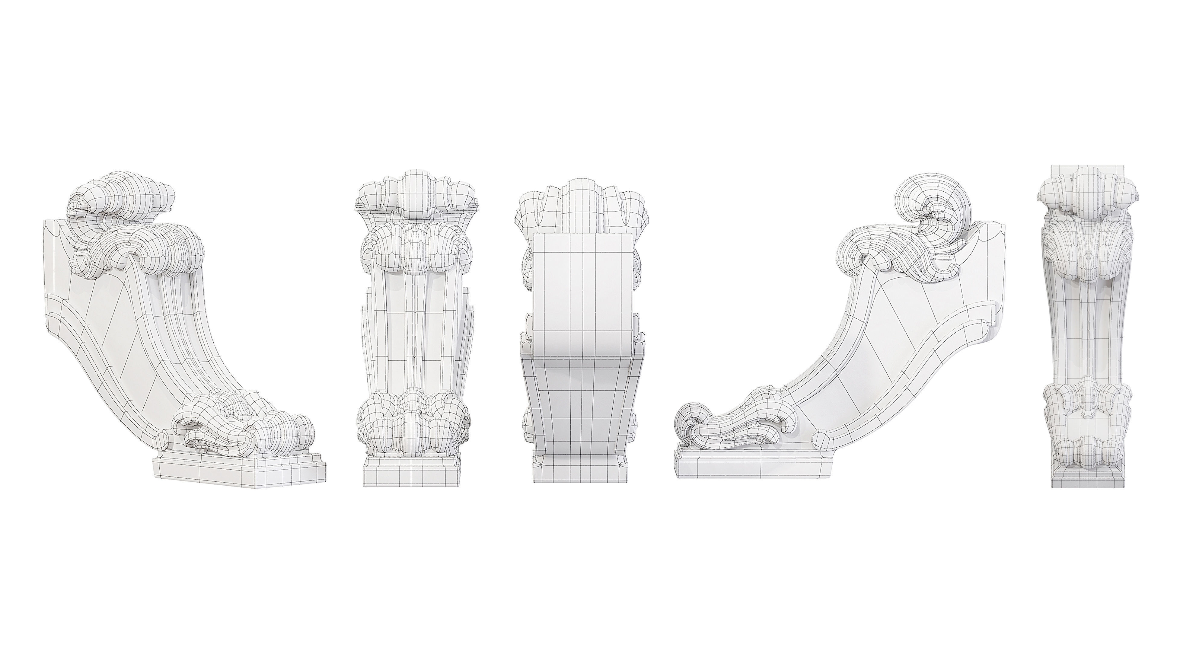 Classic leg 069 3D model_6
