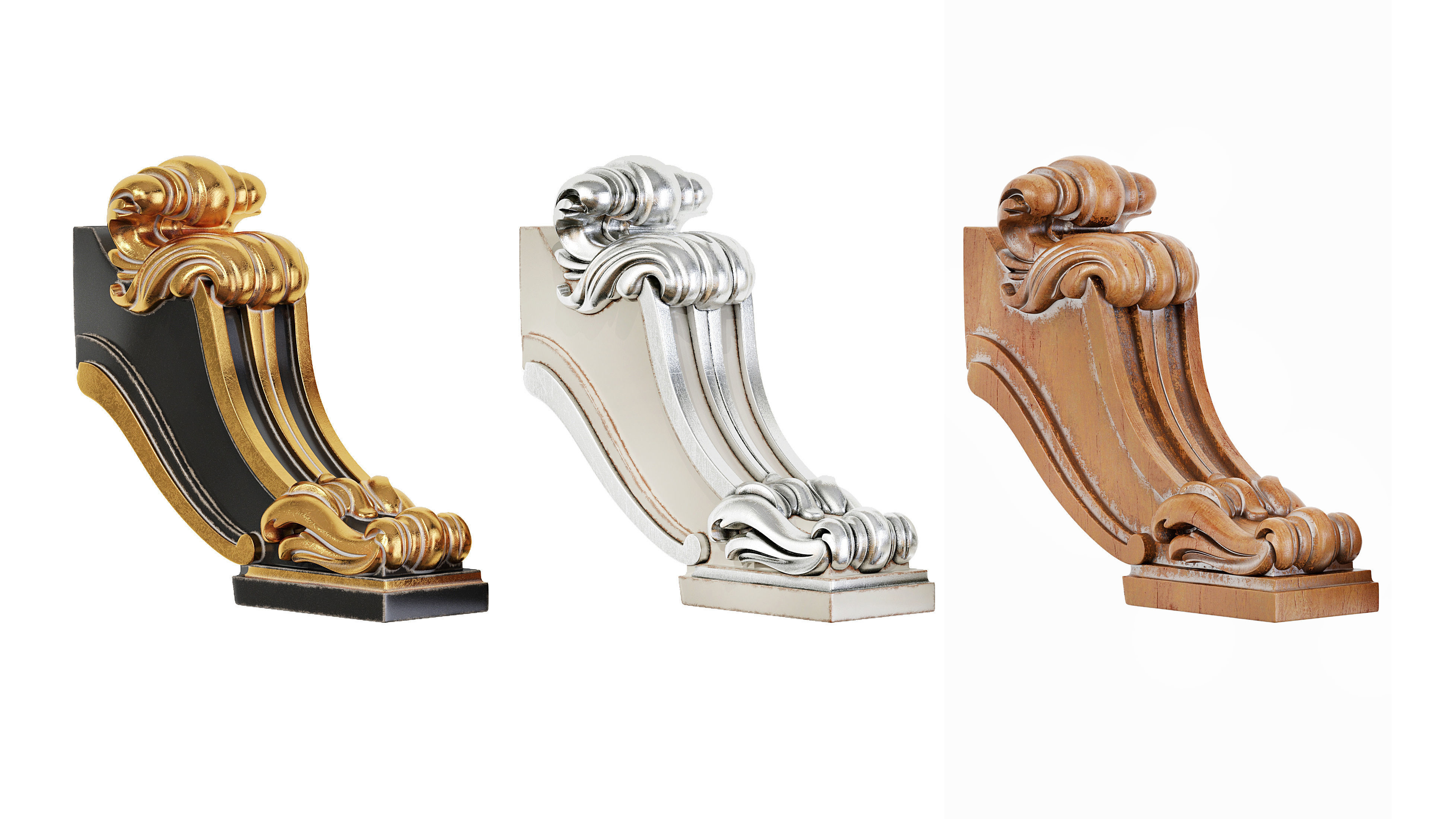 Classic leg 069 3D model_4