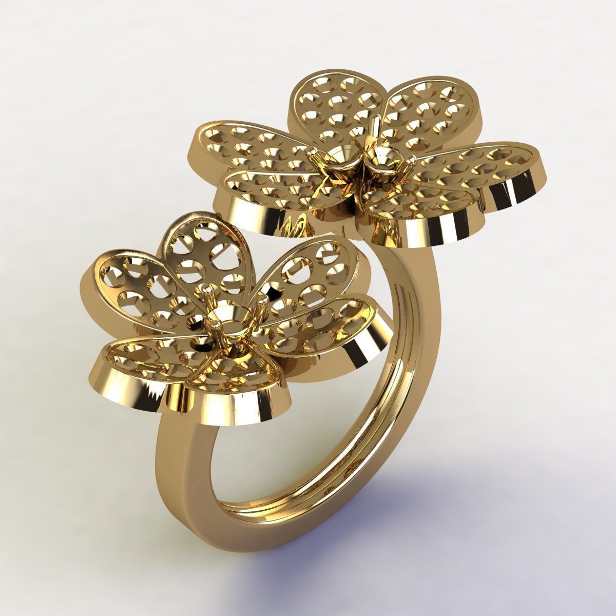 Clover Between The Finger Ring 3D print model_1