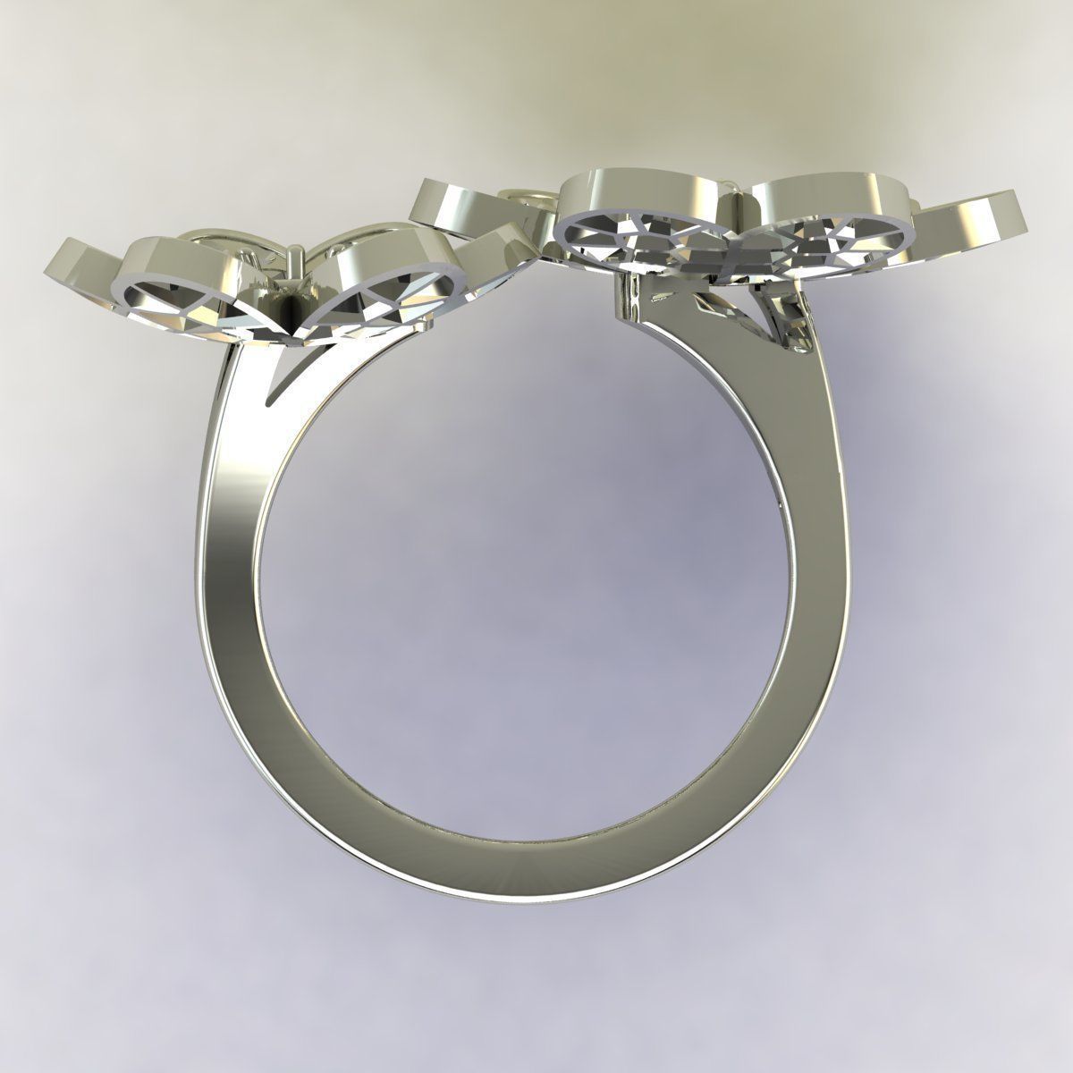 Clover Between The Finger Ring 3D print model_4