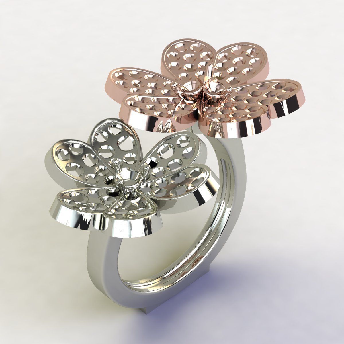 Clover Between The Finger Ring 3D print model_7