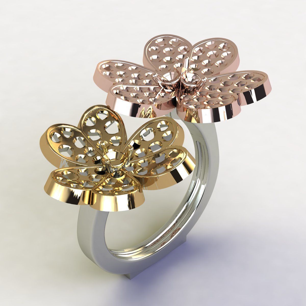 Clover Between The Finger Ring 3D print model_8