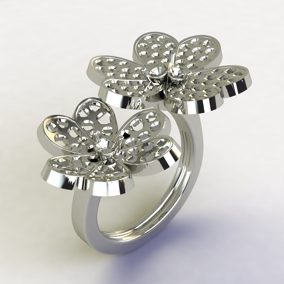 Clover Between The Finger Ring 3D print model_2