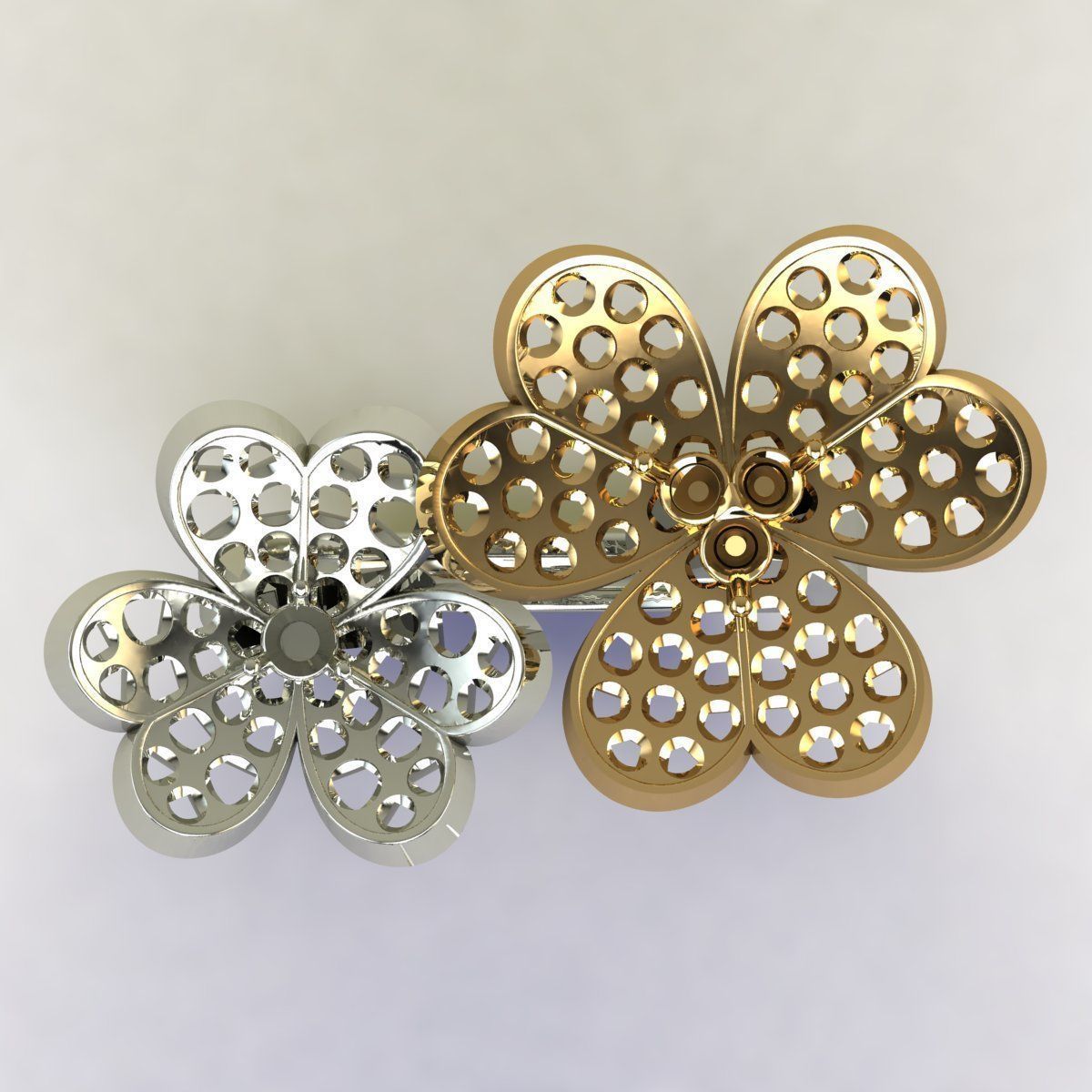 Clover Between The Finger Ring 3D print model_6