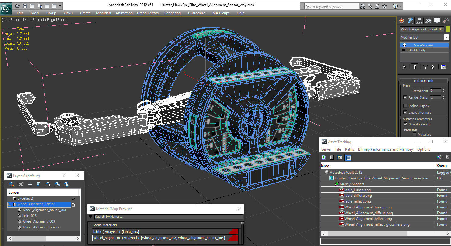 Hunter HawkEye Elite Wheel Alignment Sensor 3D model_17