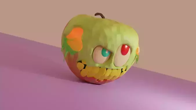 Zombie Apple 3D MODEL