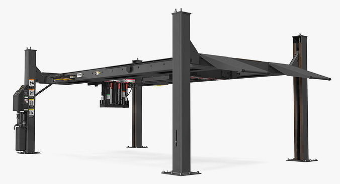 4 Post Car Lift Generic 3D model