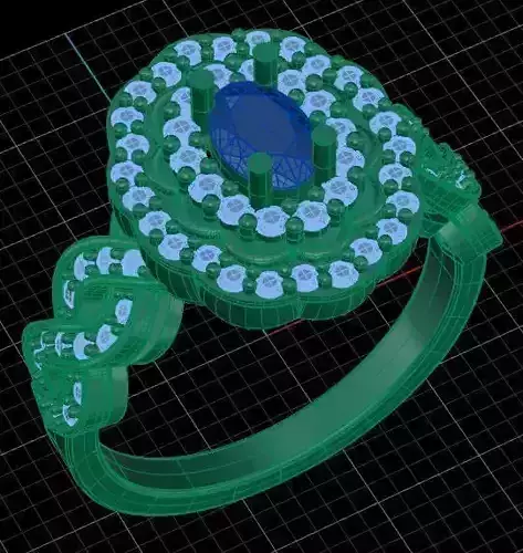 Spiral oval ring model 3D print model
