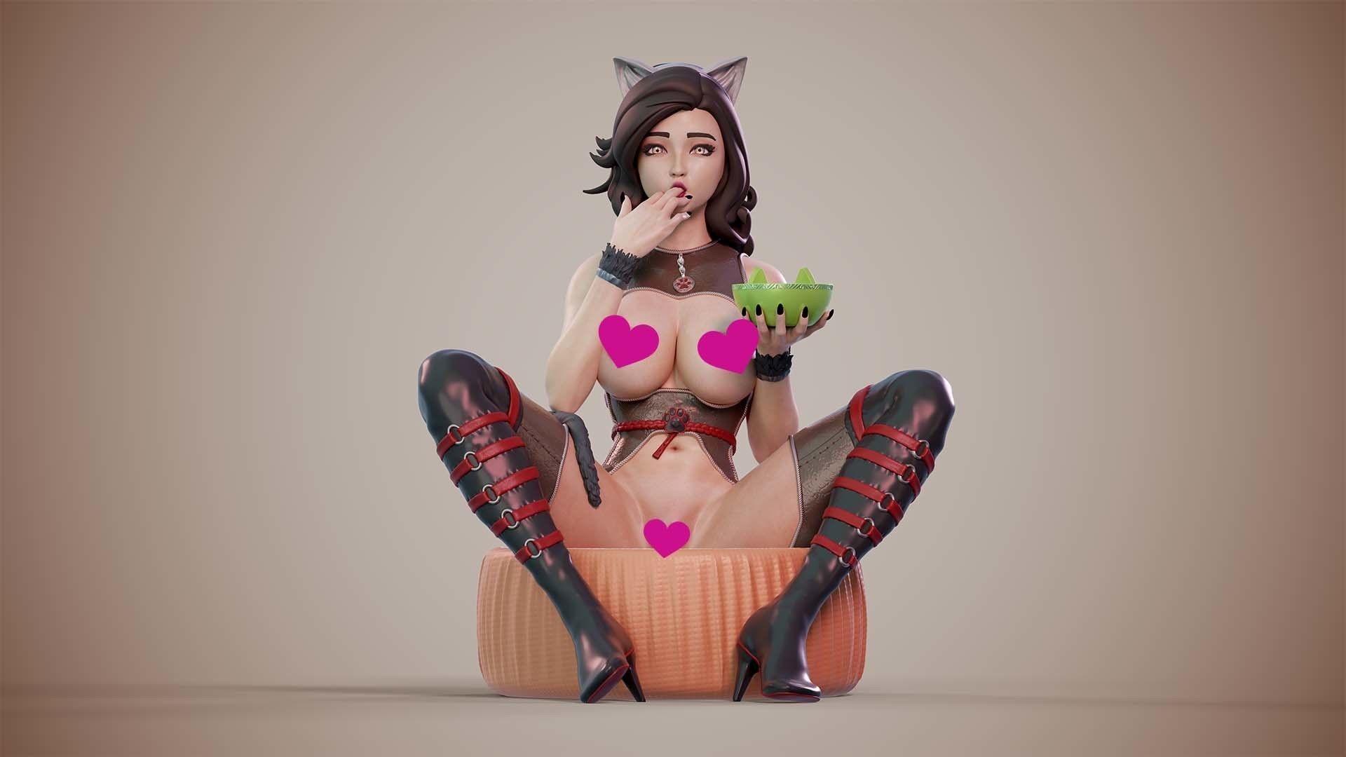 3D Print model - Mistress of kitties - c 3D print model_8