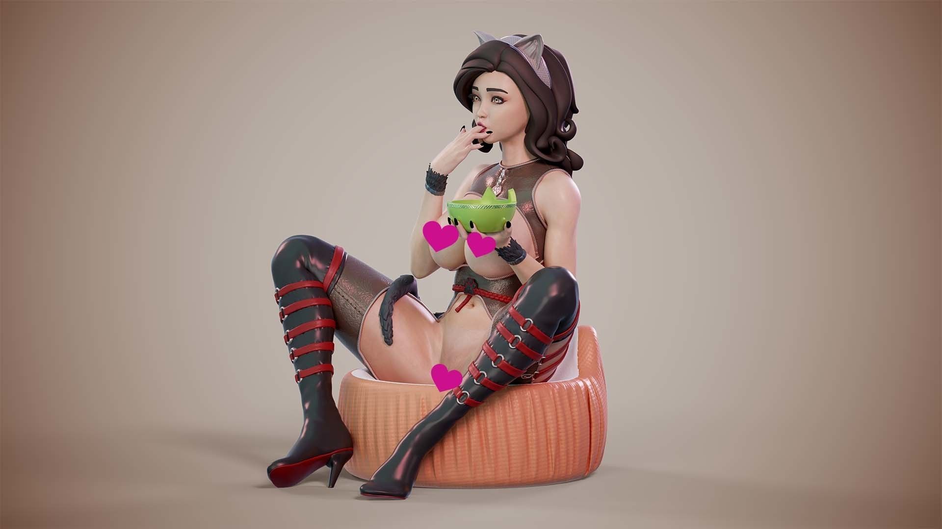 3D Print model - Mistress of kitties - c 3D print model_6