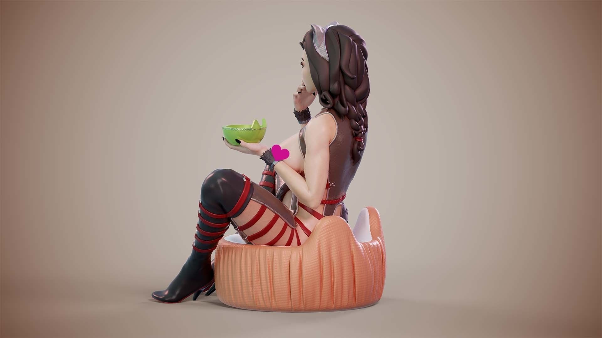 3D Print model - Mistress of kitties - c 3D print model_5