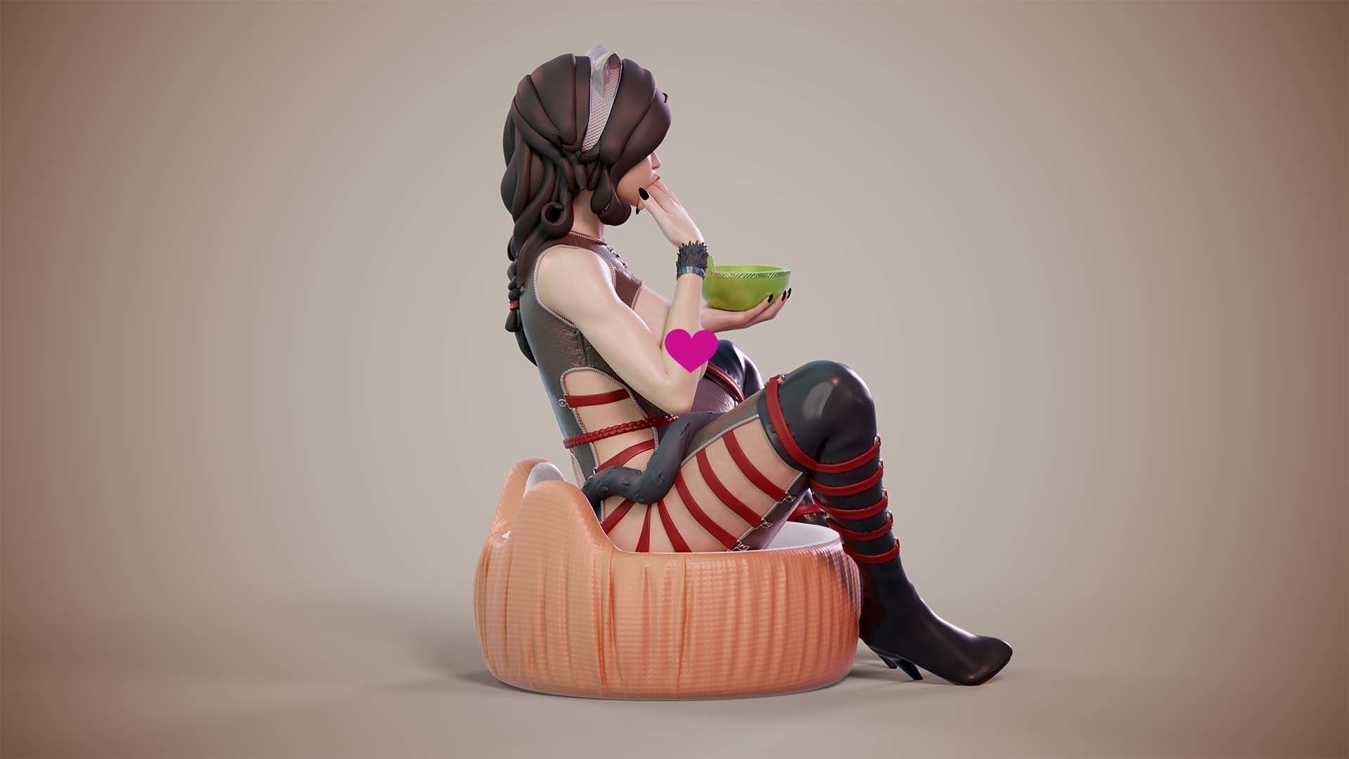 3D Print model - Mistress of kitties - c 3D print model_2