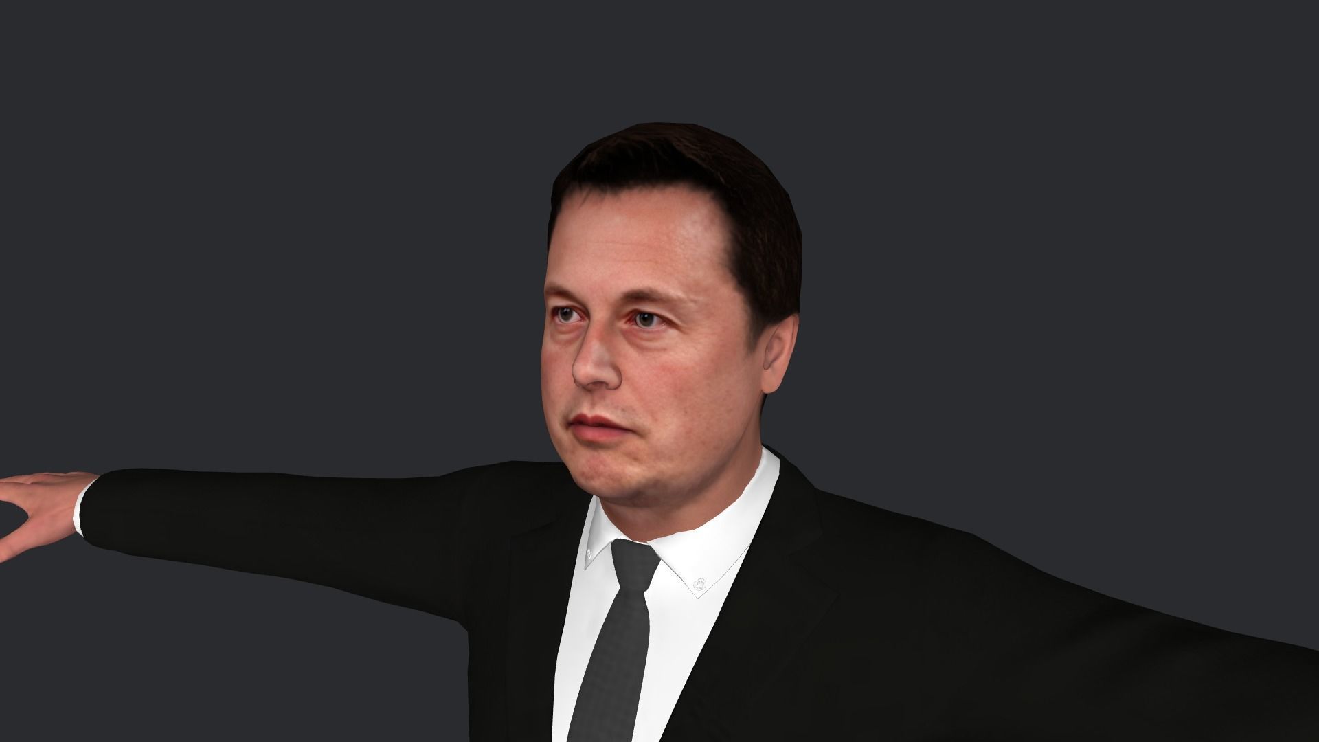 Elon Musk V1 Hyper Realistic Full Body Fully Rigged 3D Character 3D model_6