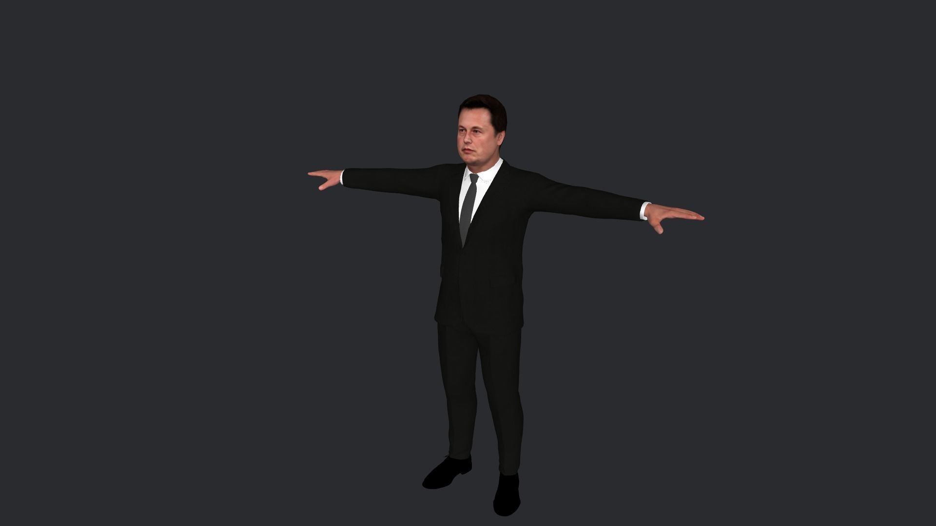 Elon Musk V1 Hyper Realistic Full Body Fully Rigged 3D Character 3D model_4