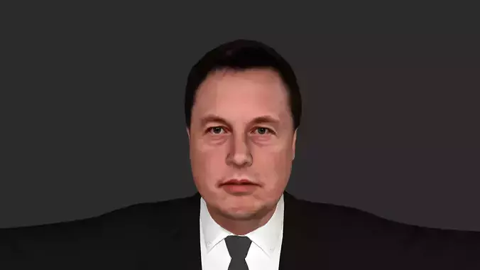 Elon Musk V1 Hyper Realistic Full Body Fully Rigged 3D Character 3D model