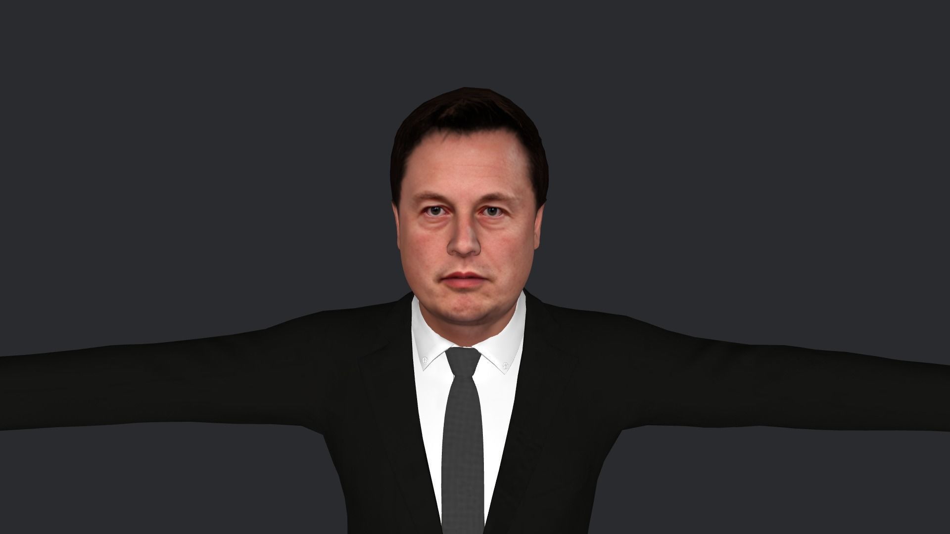 Elon Musk V1 Hyper Realistic Full Body Fully Rigged 3D Character 3D model_9