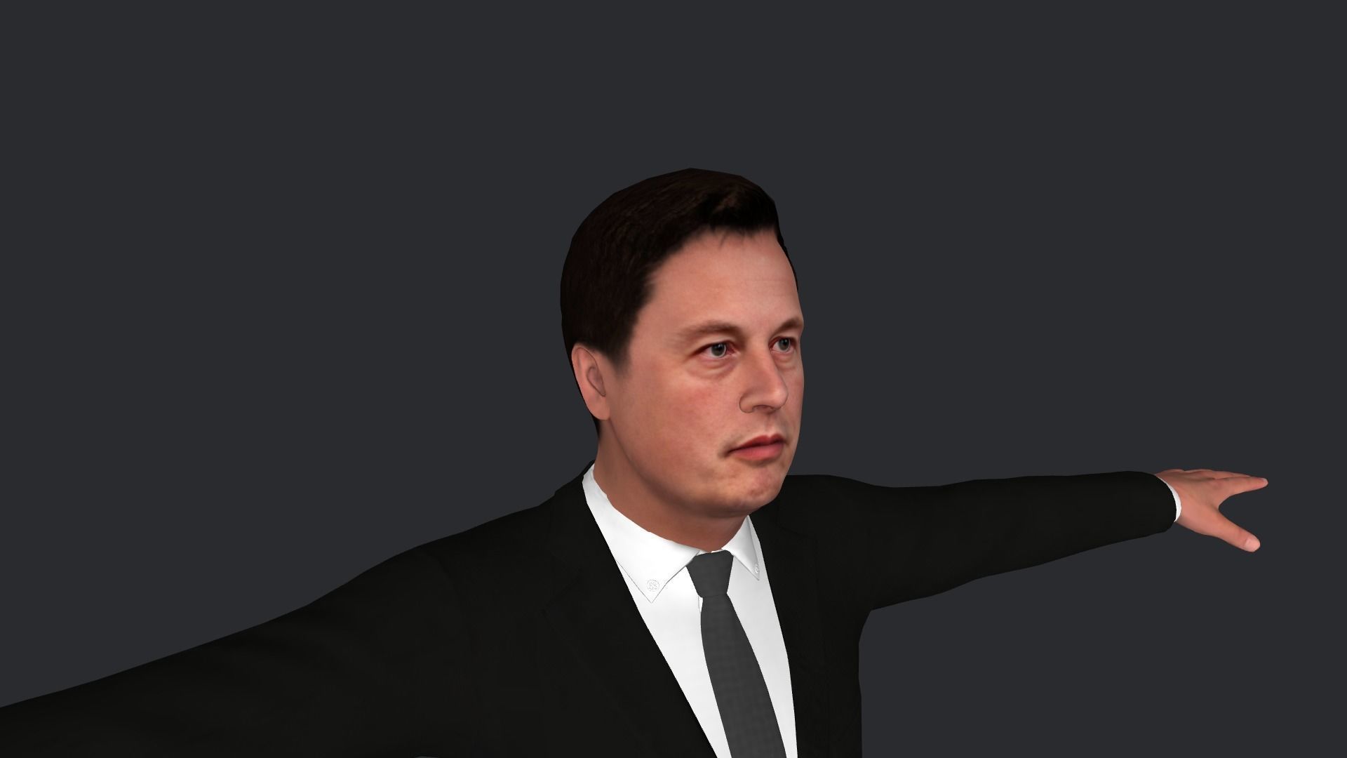 Elon Musk V1 Hyper Realistic Full Body Fully Rigged 3D Character 3D model_7