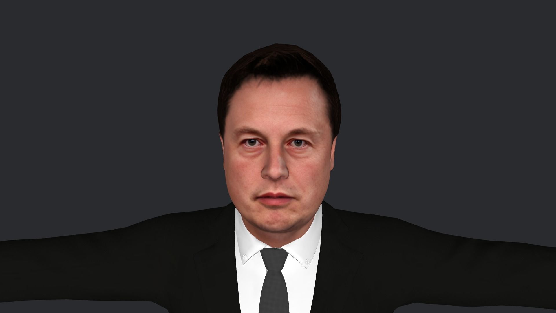 Elon Musk V1 Hyper Realistic Full Body Fully Rigged 3D Character 3D model_14