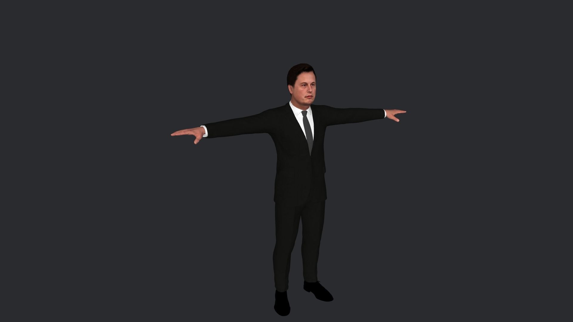 Elon Musk V1 Hyper Realistic Full Body Fully Rigged 3D Character 3D model_5