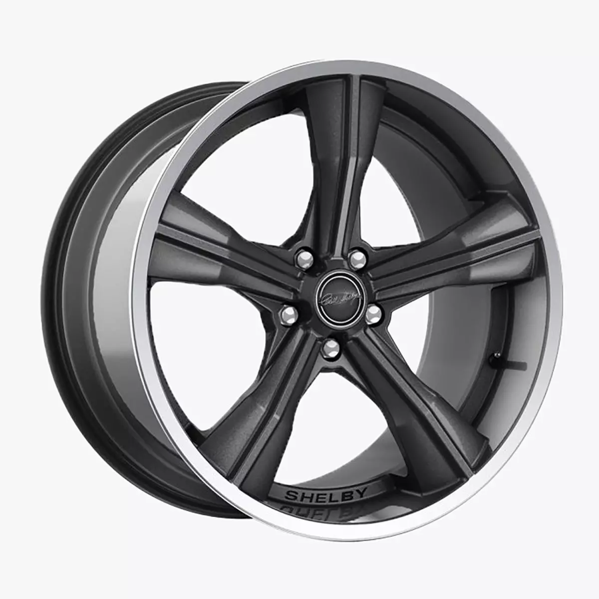 Carroll Shelby Wheel  CS11 Wheel Gloss Gunmetal With Polished  Low-poly 3D model_0