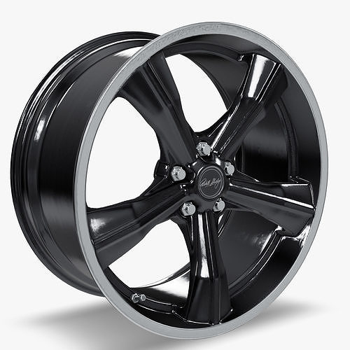 Carroll Shelby Wheel  CS11 Wheel Gloss Gunmetal With Polished  Low-poly 3D model 2