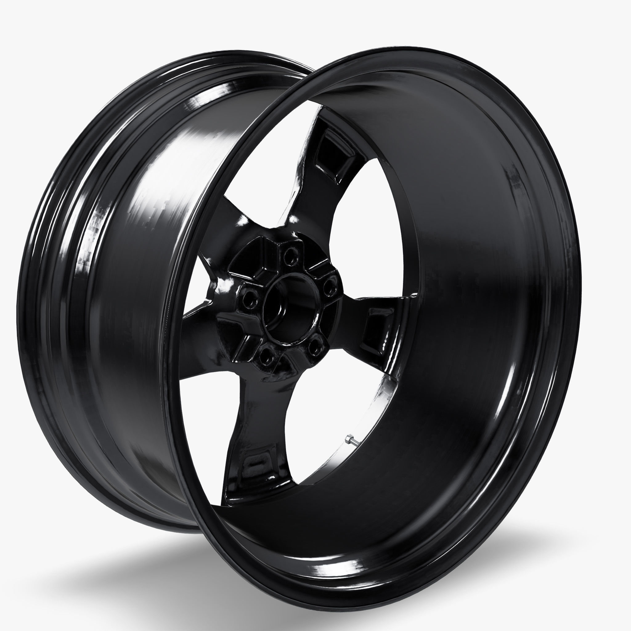 Carroll Shelby Wheel  CS11 Wheel Gloss Gunmetal With Polished  Low-poly 3D model_9