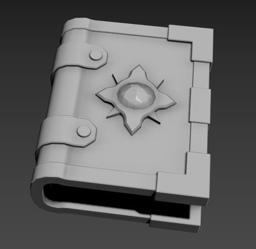 Magic Book - Green Star Low-poly 3D model_10