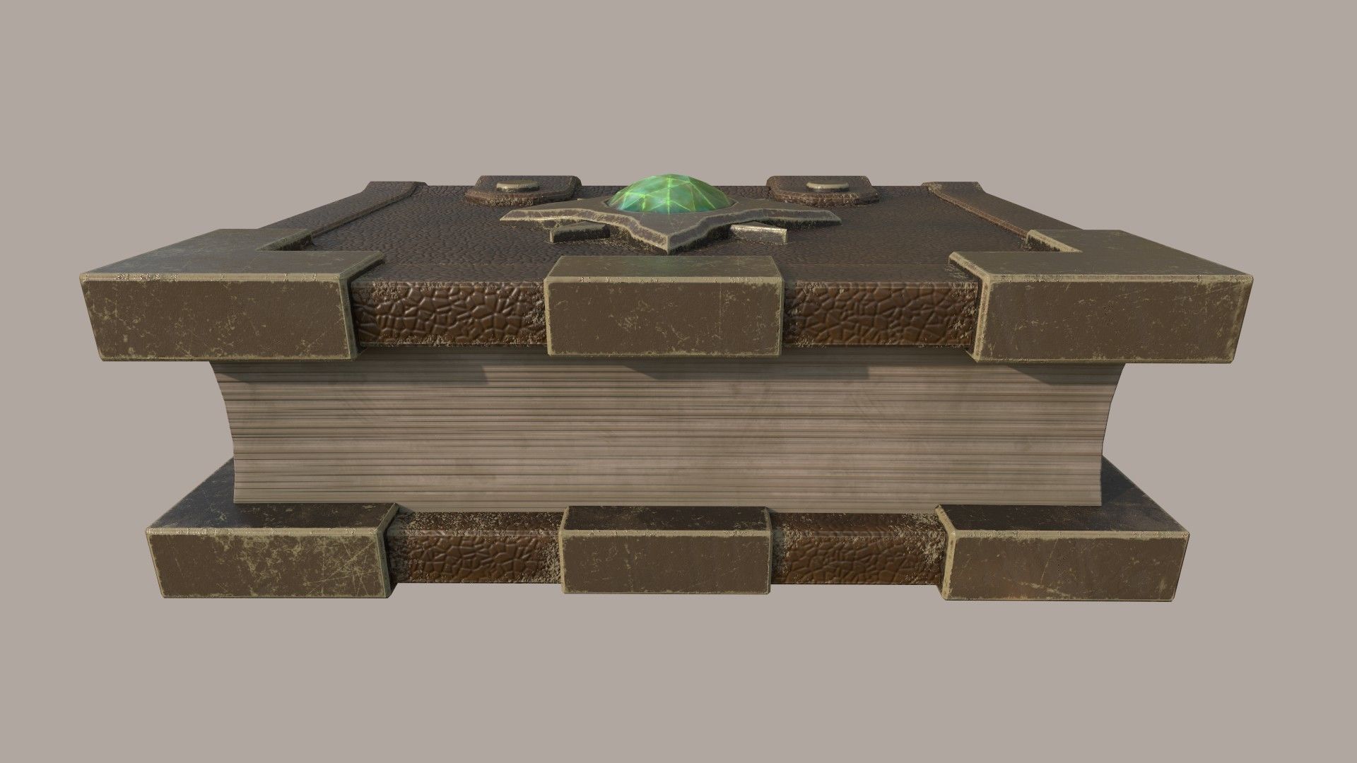 Magic Book - Green Star Low-poly 3D model_7