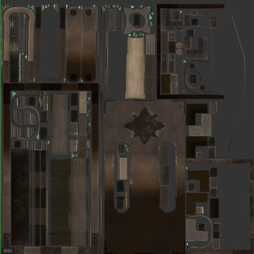 Magic Book - Green Star Low-poly 3D model_12