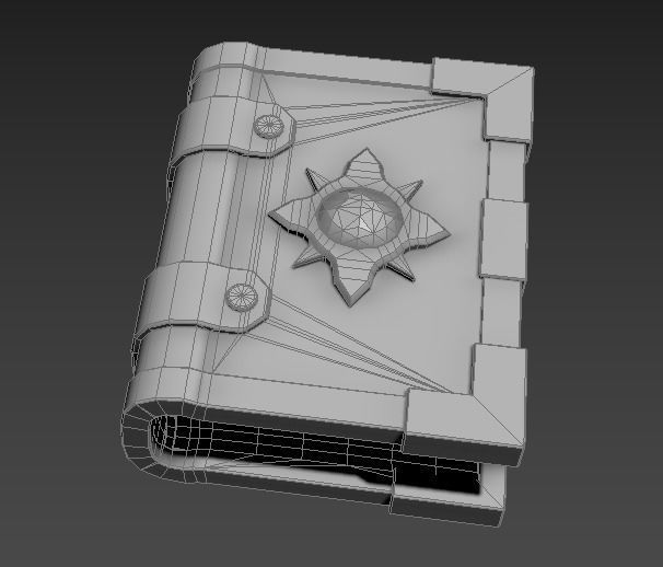 Magic Book - Green Star Low-poly 3D model_11