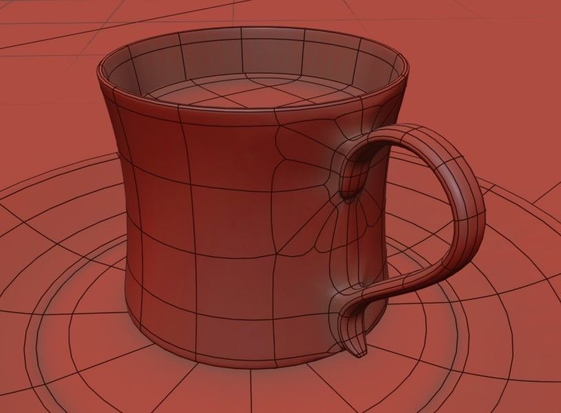 Tea Set 01 Low-poly 3D model_11