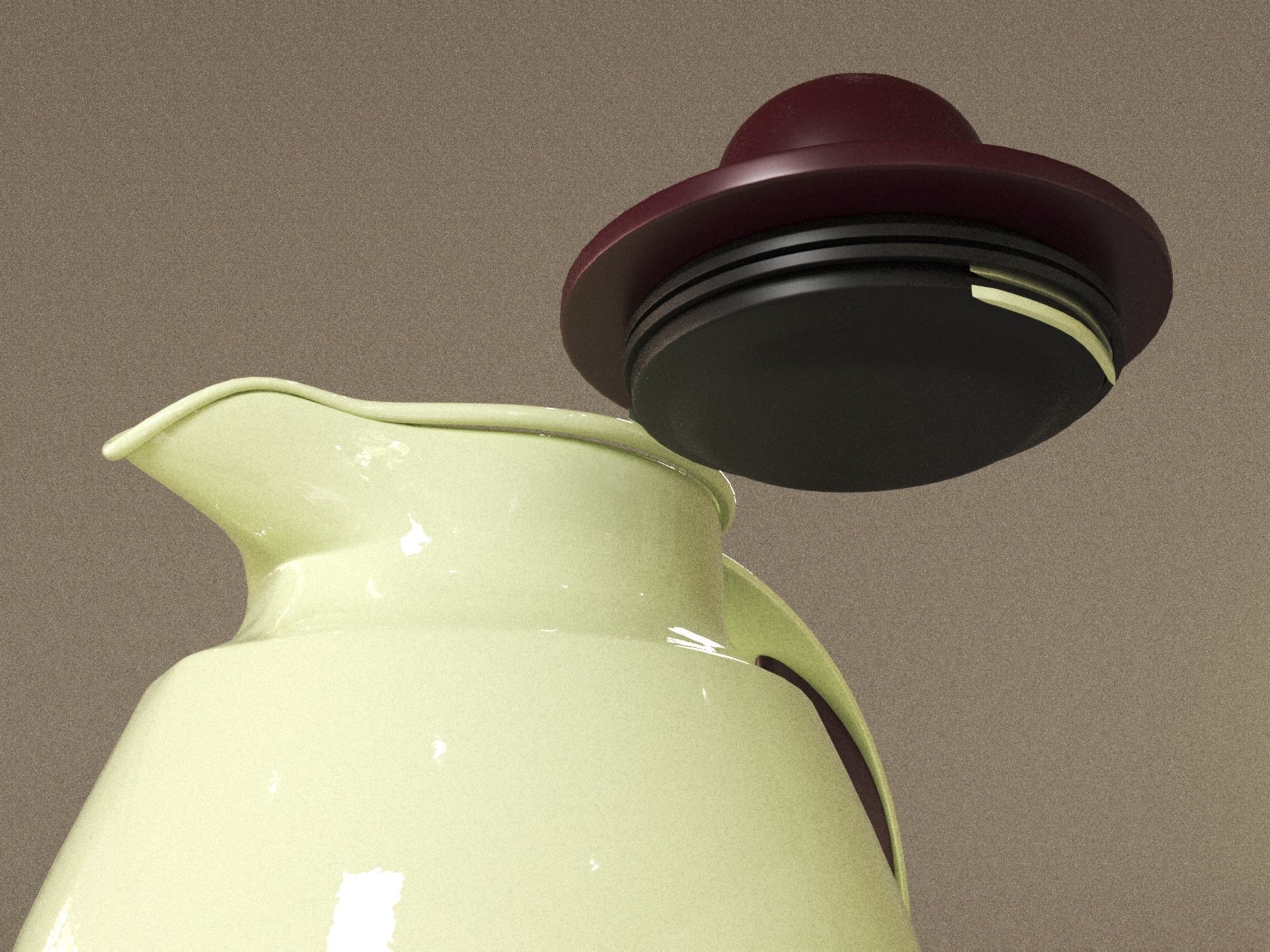 Tea Set 01 Low-poly 3D model_8