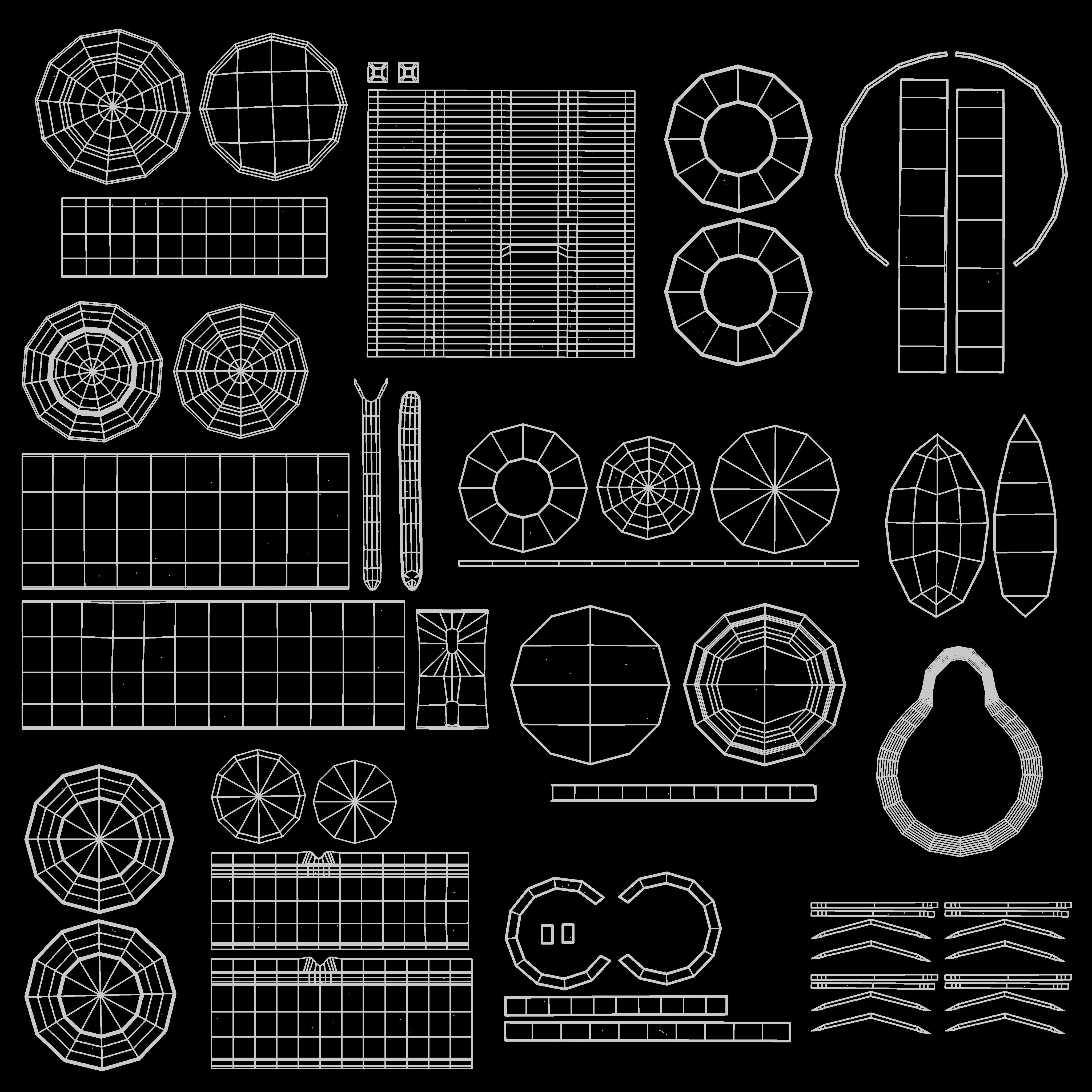 Tea Set 01 Low-poly 3D model_17