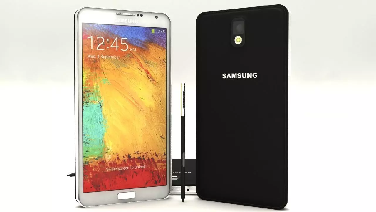 Samsung galaxy note 3 Low-poly 3D model_0