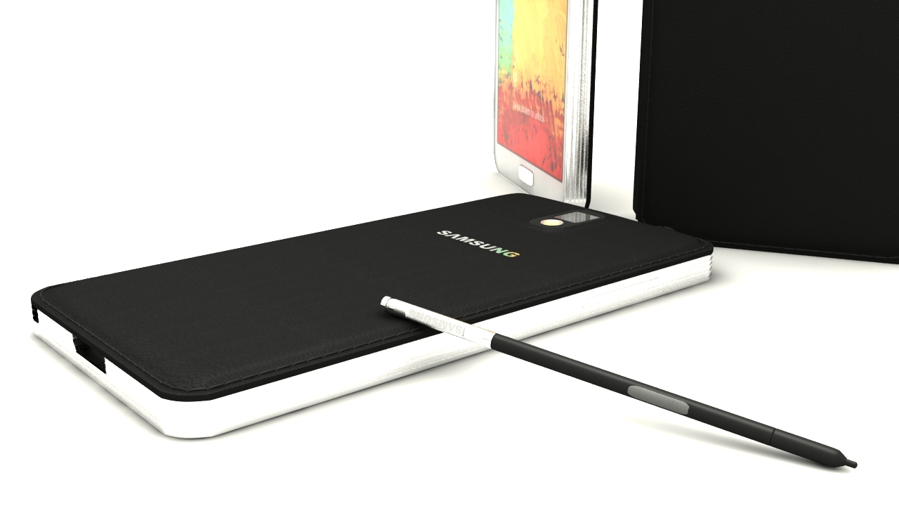 Samsung galaxy note 3 Low-poly 3D model_1