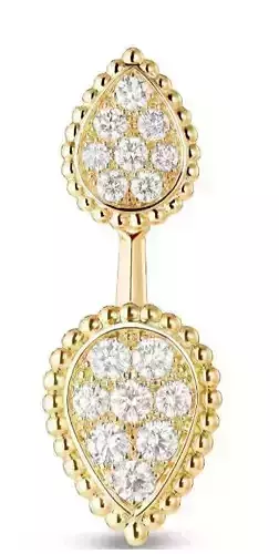 Boucheron 18kt yellow gold Serpent Boheme diamond single earring 3D print model