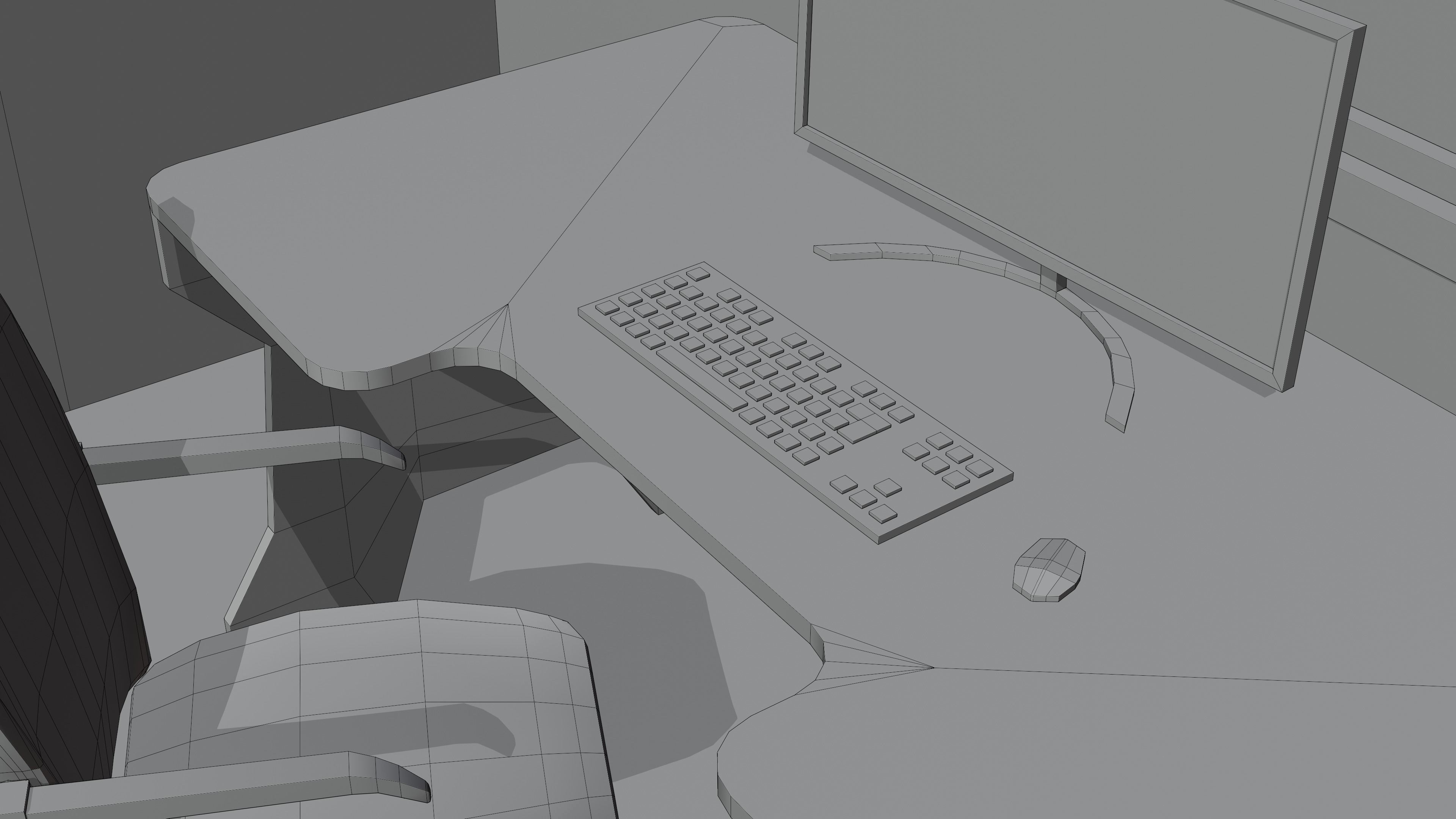 Home Interior Rooms with furniture Furniture pack Low-poly 3D model_31