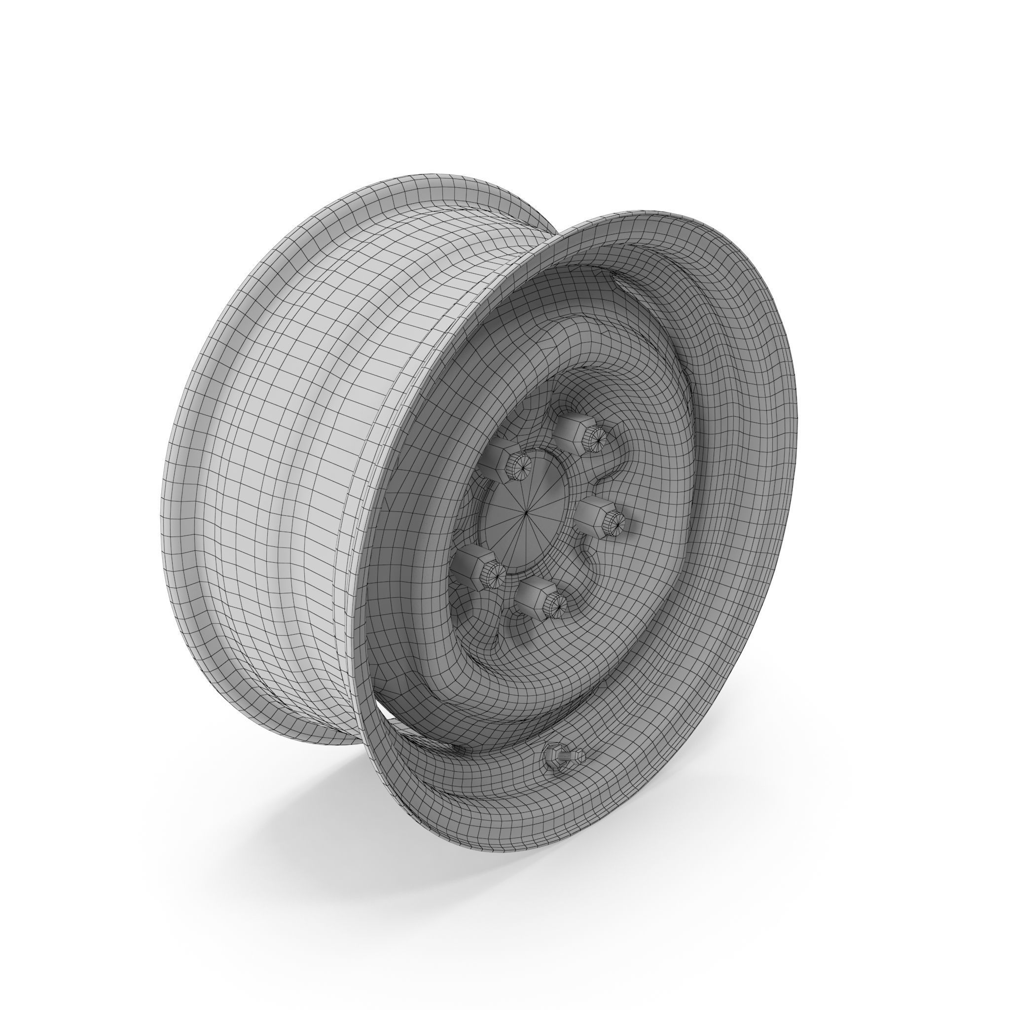 Wheel Vintiques Wheel Standard Steel Low-poly 3D model_5