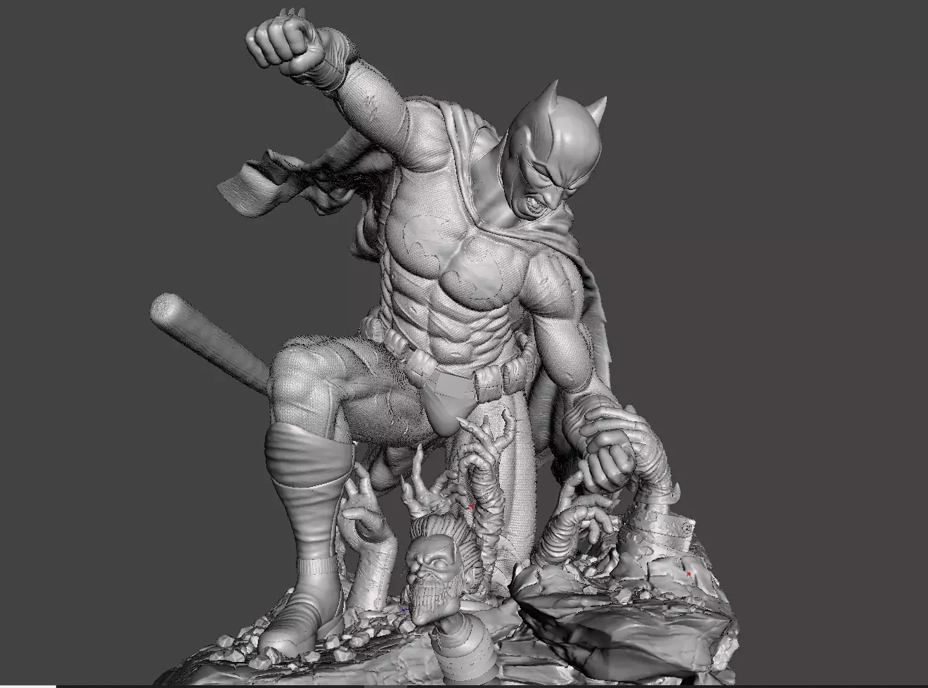 batman 3d model fight for 3d printing  3D print model_0