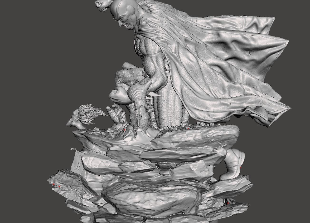 batman 3d model fight for 3d printing  3D print model_3