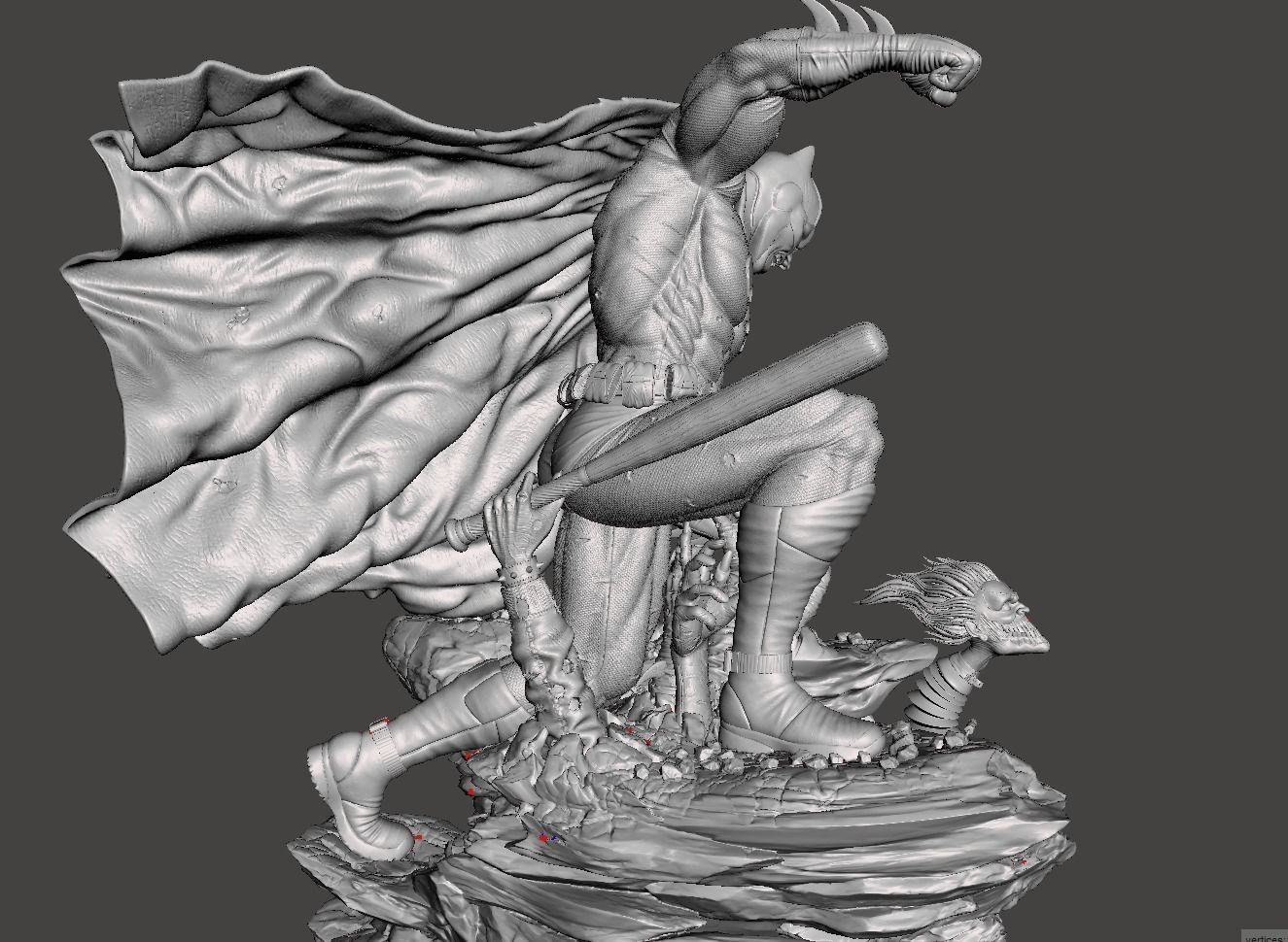 batman 3d model fight for 3d printing  3D print model_5