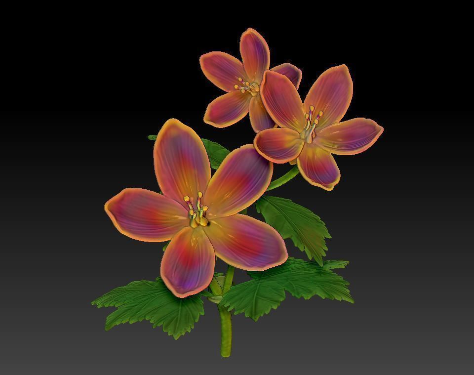  butterfly Aglais on a flower 3D print model_8